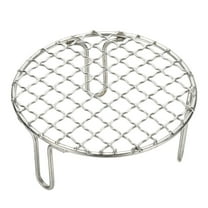 5 Inch Round Cooking Rack, Stainless Steel Canning Racks with Legs, Barbecue Mesh Grill for Baking Cooling Steaming Cookware