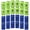 Fluorescent Green and Blue, variant on UsilkU 24PCS Adult Football Pinnies Quick Drying Soccer Jerseys Numbered Bibs Team Training Vest 15.75 inches / 40 cm Green and White