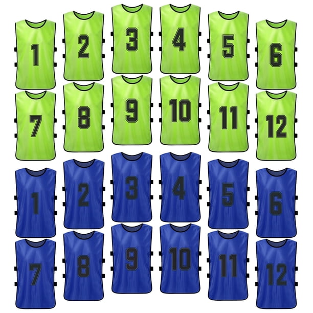 24 piezas de camisetas de fútbol de secado rápido para jóvenes