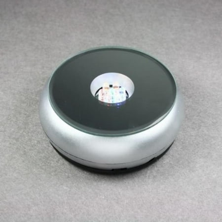 Rotating Base - Unique Rotating Crystal Display Base Stand 7 LED Light
