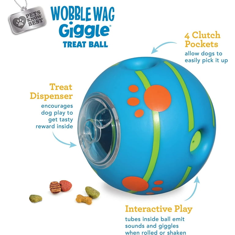 Wobble Giggle Ball Treat Toy Upgraded Material Interactive Dog Toys Du –  Fuzzy Fam Pets