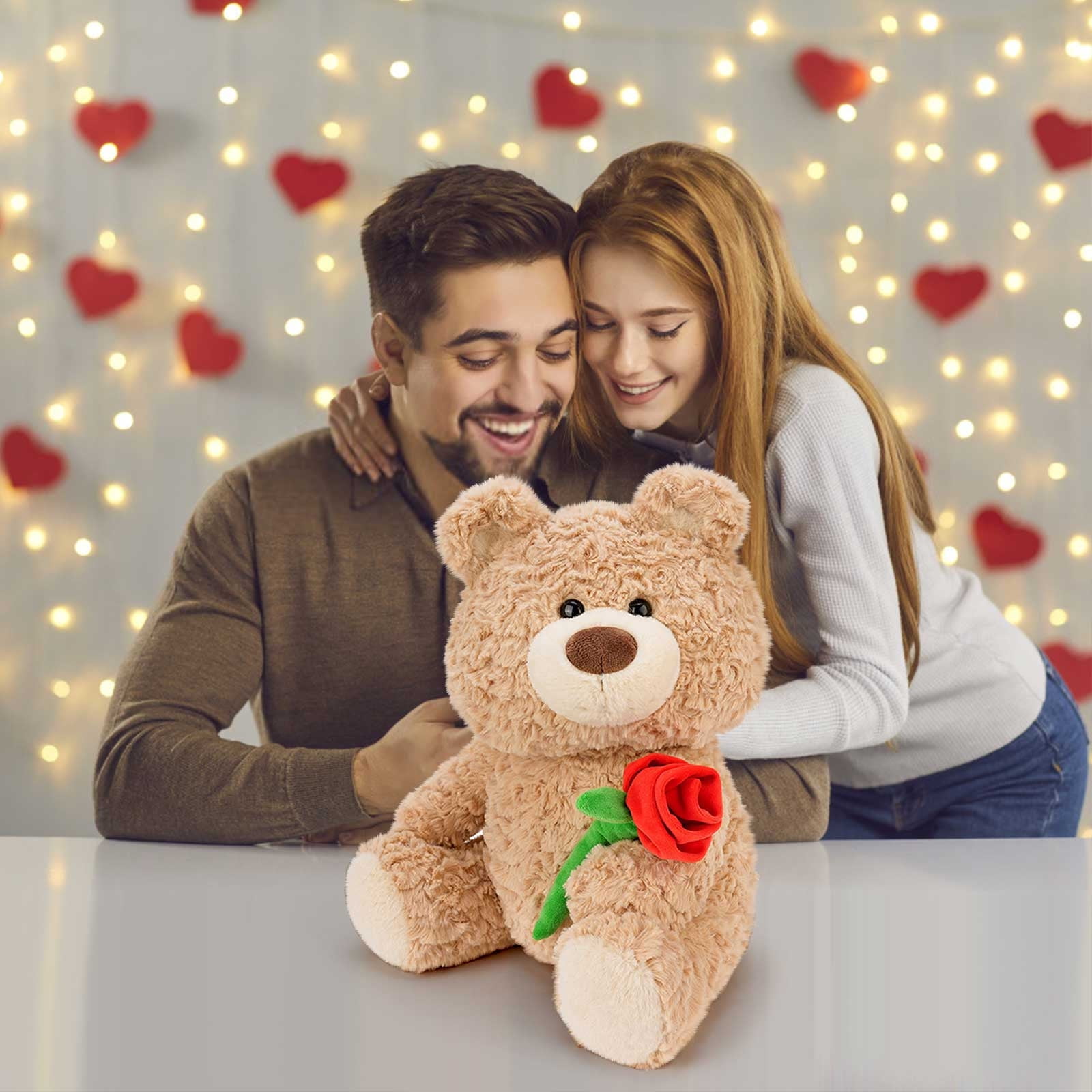 Ours en Peluche 28CM Cadeau de la Saint-Valentin avec Poupée Douce