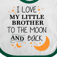 thumbnail image 4 of Inktastic I Love My Little Brother to the Moon and Back Boys or Girls Baby Bib, 4 of 4