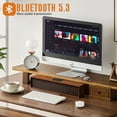 thumbnail image 4 of Retro Computer Speakers - Wooden Sound Bar with Bluetooth 5.3 & USB  | Universal Compatibility for PC, Desktop, Laptop, Monitor, Tablet & Smartphone, 4 of 6