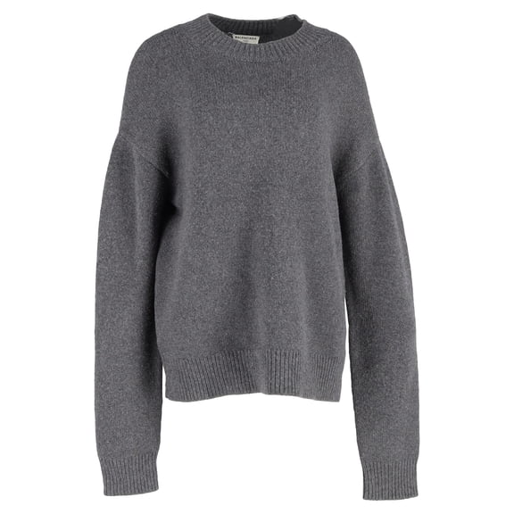 Pre-Owned Balenciaga Knitted Crewneck Sweater in Grey Wool