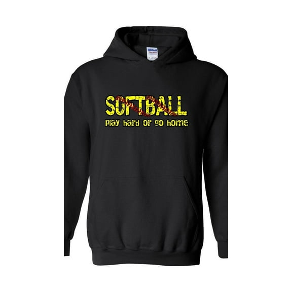 Women Sweatshirts and Hoodies - Softball Play Hard or Go Home