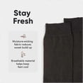 thumbnail image 3 of 10 Pairs Solid Men's Socks - Comfortable Charcoal, Navy and Black Men's Socks - Elegant formal look - Perfect for work and casual wear - Cotton, breat, 3 of 5