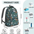 thumbnail image 5 of Basketball and Whistle Teal Pattern Cute School Backpack Bag with Padded Back and Adjustable Shoulder Straps 16.9 X 12.6 X 5.9 Inches, 5 of 5