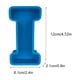 thumbnail image 3 of Molde de letras 3D para resina, jabón y velas - molde flexible de silicona para hornear, azul, de una sola pieza, 3 of 3