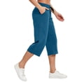 thumbnail image 4 of 2-Pack SPECIAL MAGIC Women's Capri Pants Wide Leg Cotton Yoga Sweatpants with Pockets Casual Lounge Jogger Pants, 4 of 7