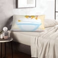 thumbnail image 6 of Daiia Corgi In The Shower Cap Bathing Bedding Waterproof Pillow Protector Zippered Queen – Bed Bug Proof Pillow Encasement-20"x30", 6 of 6