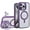 Darkpurple, variant on ShellTech for iPhone 13 Pro Hybrid Magnetic Phone Case, Compatible with MagSafe Built-in Stand & Camera Lens Protector Anti-Yellowing & Scratch-Resistant Crystal Clear Back Cover,Lightpurple