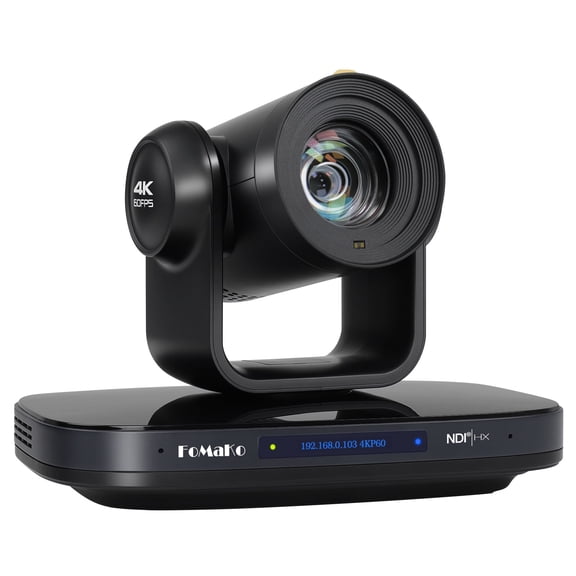 FoMaKo 12G-SDI 4K 60FPS NDI PTZ Camera,Support Freed,20X Optical Zoom,4KP60 AI Tracking, 1/1.8 UHD CMOS 8.42MP HDMI USB3.0 3G-SDI, 12G SDI PTZ Camera for Church (NDI 6 & NDI HX3 Certified),K820S