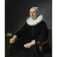 thumbnail image 2 of Jan Victors 20x23 Black Ornate Framed Double Matted Museum Art Print Titled: Portrait of a Lady (1656 - 1657), 2 of 5