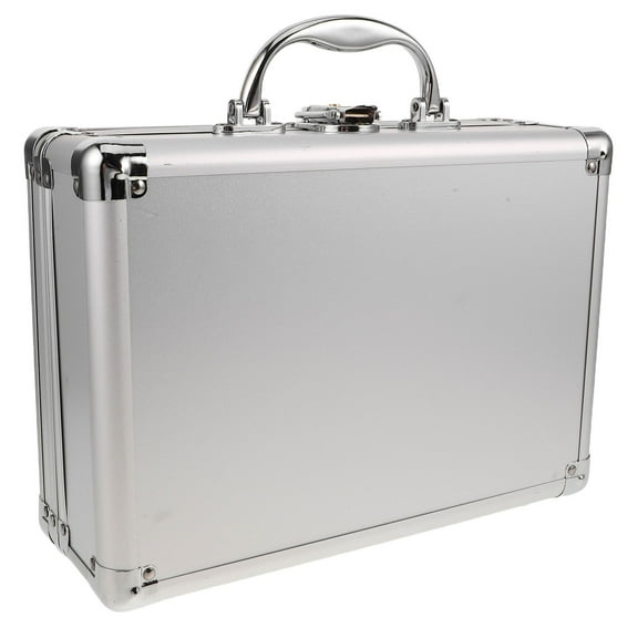 LOLIPPYY Aluminum Alloy Storage Box with Key Lock Portable Hard Shell Case with Handle for Tools Equipment