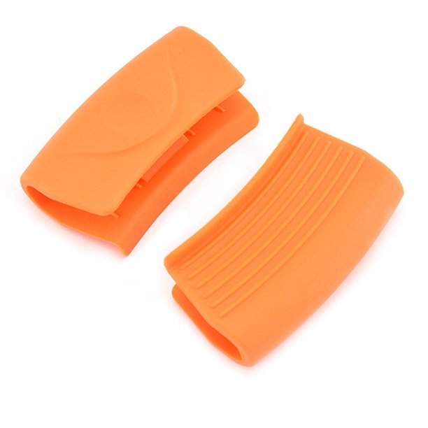 2Pcs Silicone Pot Handle Grip Heat Resistant Cookware Handle Covers