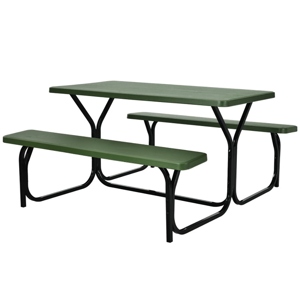 Aimee Lii Picnic Table Bench Set for Outdoor Camping, Outdoor Furniture Set, Green Aimee Lii Picnic Table Bench Set for Outdoor Camping, Outdoor Furniture Set, Green