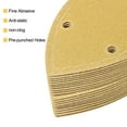 thumbnail image 5 of Uxcell 5 Holes 5.5-in 120 Grits Aluminum Oxide Fine Abrasive Triangle Sandpaper Flocking Backed 20 Pack, 5 of 6