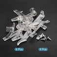 thumbnail image 3 of Uxcell 0.14'' Ceiling Lampshade Clips Fixed Buckle Light Fixture Accessories Plastic Transparent 6 Pcs, 3 of 6