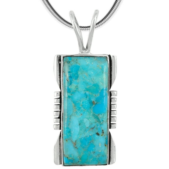 Turquoise Jewelry Necklace for Women Sterling Silver 925 | Turquoise Network | P3044-LG-C75-SST20