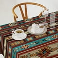 thumbnail image 4 of Aztec Southwestern Tablecloth Ethnic Tribal Geometric Design Vintage Style Table Cloth Boho Chic Washble Table Cover for Dinning Kitchen Farmhouse Party Decoration 60"x120", 4 of 6