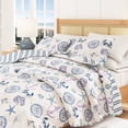thumbnail image 6 of Coastal Quilt Set - Lightweight, Soft, All-Season - 2-Piece Reversible Bedding Set (Twin / Twin XL, Nautical Motif), 6 of 6