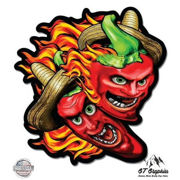 Chili Peppers - 3" Vinyl Sticker - For Car Laptop I-Pad Phone Helmet Hard Hat - Waterproof Decal