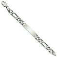 thumbnail image 2 of 925 Sterling Silver 8.5 Inch Engraveable Vintage Figaro Link Name Bar Identification Id Bracelet, 2 of 7