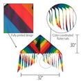 thumbnail image 3 of In the Breeze 3178 — Rainbow Stripe Flutterfly Delta Kite — Easy Flying Fun Ripstop Kite for All Ages, 3 of 7