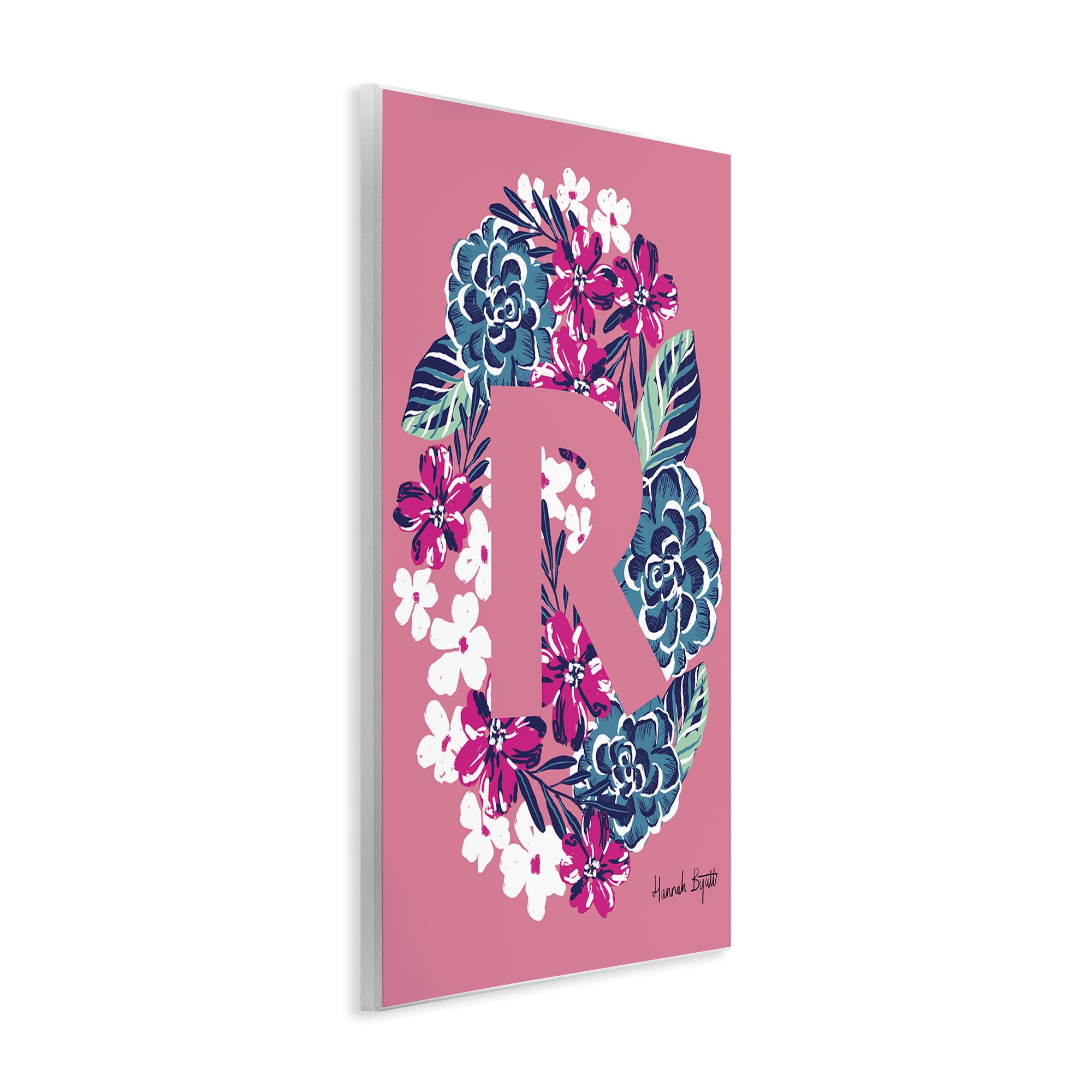 Stupell Industries Floral Bloom Letter R Botanical & Floral Painting Unframed Art Print Wall Art, 10 x 15