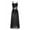 A Black, variant on iiniim Womens Lyrical Asymmetrical Mesh Split Dress Spaghetti Strap Leotard Dress Ballet Dance Costumes