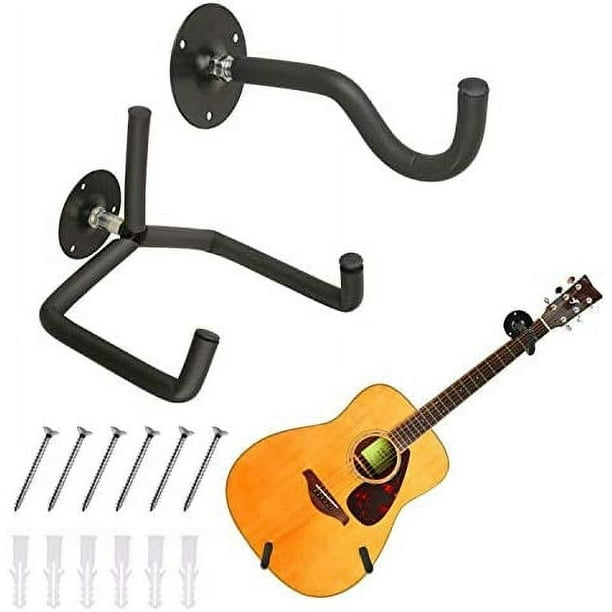 Soporte de pared horizontal para guitarra, ganchos para soporte de guitarra acústica, eléctrica y clásica, soporte de metal para guitarra, colgador de pared para ukelele, banjo, mandolina