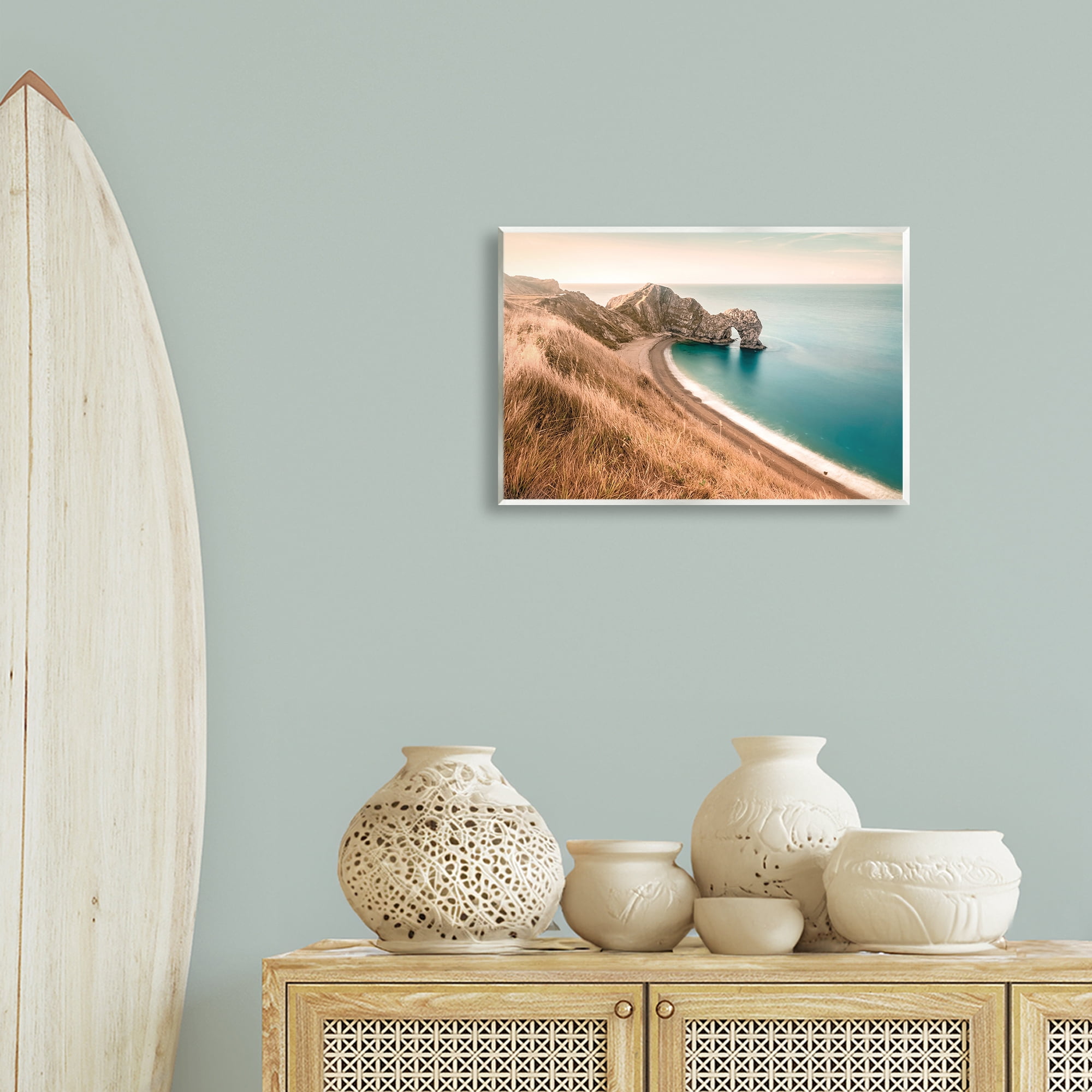 Stupell Industries Beach With Arched Cove Landscape & Nature Photography Unframed Art Print Wall Art, 19 x 13