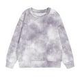 thumbnail image 5 of piuwrlz Hoodies for Girls Long Tops Sleeve Printed Hoodie Long Sleeves Without a Hat Sweater Gray Size 9-10 Years, 5 of 5