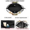 thumbnail image 3 of Orange Boho Geometric and Plant Pattern Travel Tote Bags for Women Carry On,Large Weekender Bags for Women Travel,Multi Functional Duffle Bag for Work,Shopping,Sports, 3 of 5