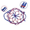 thumbnail image 2 of Bolsa de malla para baloncesto, fútbol, fútbol americano, malla de almacenamiento, soporte para pelotas deportivas, bolsa de transporte de nailon, azul y blanco, 2 of 3