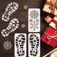 thumbnail image 4 of 1set Christmas Theme PET Out Drawing Painting Stencils sets for DIY Scrapbook Photo Album Footprint 300x150mm 8pcs/set, 4 of 7