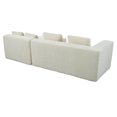 thumbnail image 6 of U_Style Modern Large Removable Modular Sofa, 3-Piece Set with Free Combination, Includes 4 Cushions, Ideal for Living Room, Bedroom, Apartment, 6 of 8