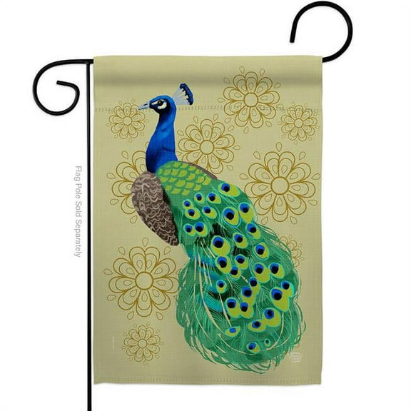Ornament Collection G192346-BO Peacock Animals Bird 13 x 18.5 in. Double-Sided Decorative Vertical Garden Flags for House Decoration Banner Yard Gift
