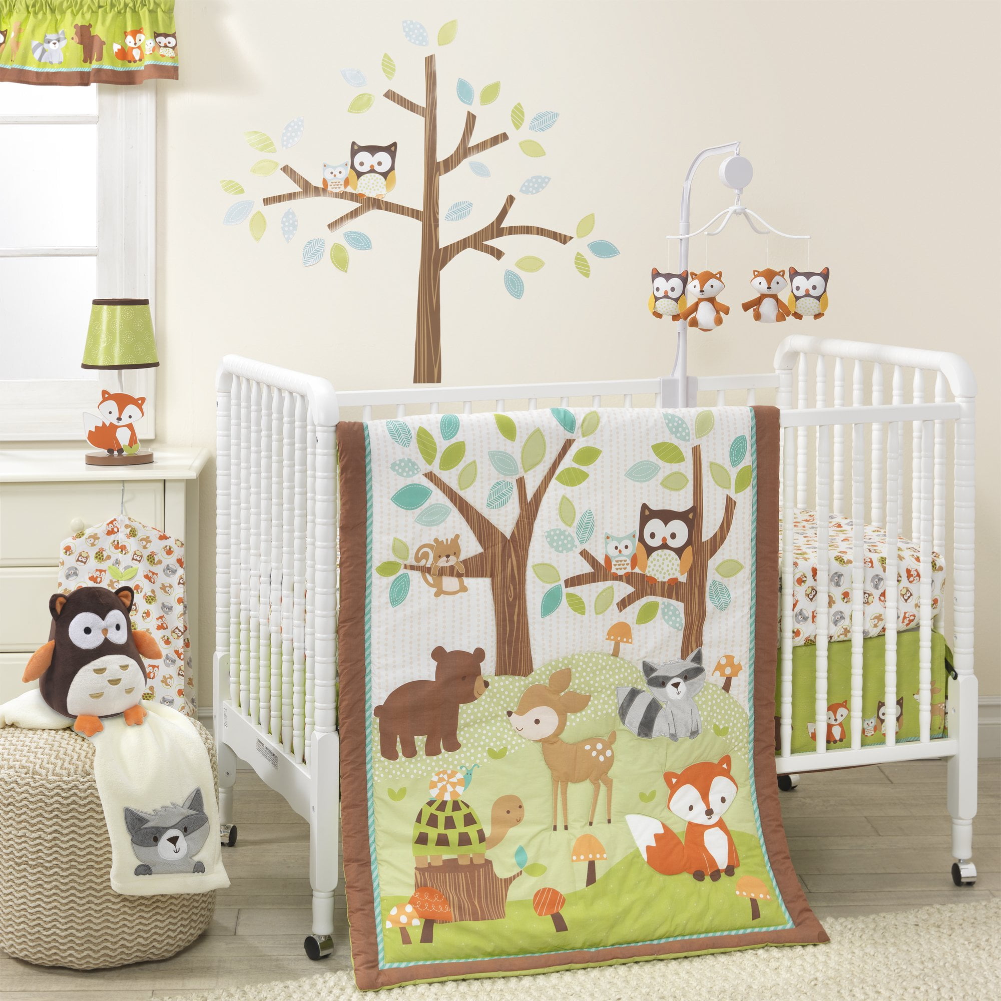 woodland animal crib set