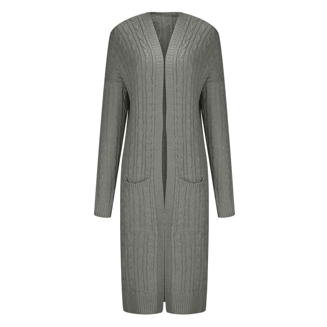 Suéteres de Cárdigan Para Mujer Cárdigan de Punto Blusa Superior de Bolsillo de Color Sólido Informal de Moda Odeerbi ODB186068