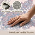 thumbnail image 6 of ODIKA Medallion With Distressed Damask Scroll Border Vintage Floral Refined Structured Stain Resistant Flatwoven for Entryway, Kitchen, Mudroom, 6 of 7