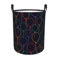 thumbnail image 1 of Balery Colorful Balloons Cesta de ropa redonda con asas, impermeable, independiente, para ropa, juguetes, dormitorio y familia-Small, 1 of 6