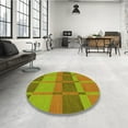 thumbnail image 4 of Ahgly Company Machine Washable Indoor Round Transitional Pistachio Green Area Rugs, 7' Round, 4 of 7