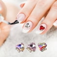 thumbnail image 4 of CNKOO 10Pcs/Set Heart Nail Art Decor Three-dimensional Stunning Visual Effect Easy to Paste DIY Craft Glass Faux Pearl Rhinestones Nail Art Decoration, 4 of 6