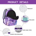 thumbnail image 4 of Butterfly Floral Backpack for Teens - Fashionable Bookbag with Padded Shoulder Straps, Large Main Compartment, Trendy Design, 4 of 6