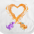 thumbnail image 4 of Inktastic Fire Heart Dragons Boys or Girls Baby Bib, 4 of 4