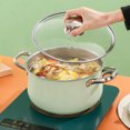 thumbnail image 4 of GOOHOCHY Olla de acero inoxidable con tapa y doble asa para cocinar en casa, 4 of 7
