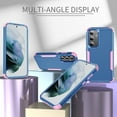 thumbnail image 2 of ELEHOLD Hybrid Case for Samsung Galaxy S24 6.2" Rugged Shockproof Anti-Scratch Anti-Fingerprint Protective Hard PC Cover Support Wireless Charging for Samsung Galaxy S24 - Blue+Pink, 2 of 8