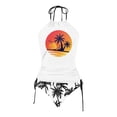 thumbnail image 4 of Wyzesi Plus Size Tankinis Women's Swimwear Tankini 2 Piece Normal Swimsuit Backless 2 Piece Printing Adjustable Print Multi Color Padded Strap Bathing Suits Vacation Beach Wear Yellow L, 4 of 4